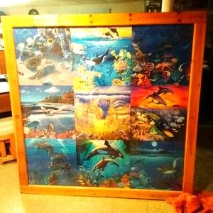 Completely handmade puzzle board of the sea!!